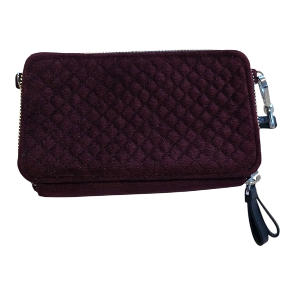 Vera Bradley Iconic RFID All-In-One Velvet Crossbody Bag Wristlet No Strap - Picture 5 of 12
